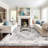 Barlow Performance Oriental Gray/Ivory/Black Indoor Rug-1908027541