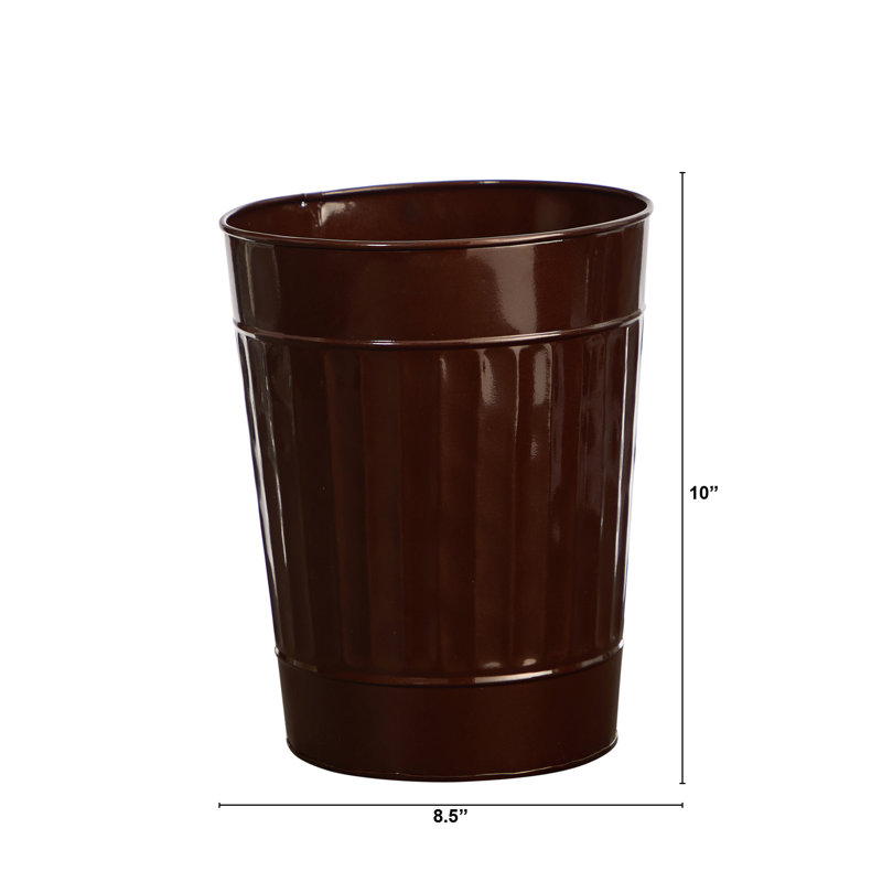 Rustic Brown Metal Farmhouse Tabletop Plant Pot