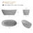 69" x 29.5" Freestanding Soaking Stone Resin Bathtub with Polished Chrome Pop Up Drain-94584040