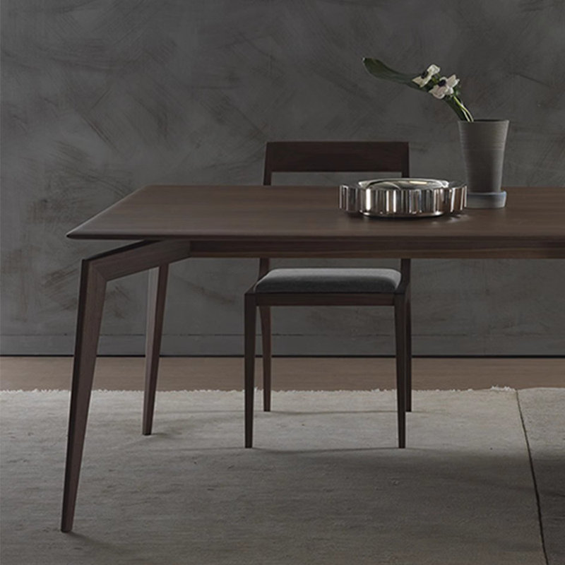 Walnut minimalism dining table, 29.53"H x 86.61"L x 35.43"W
