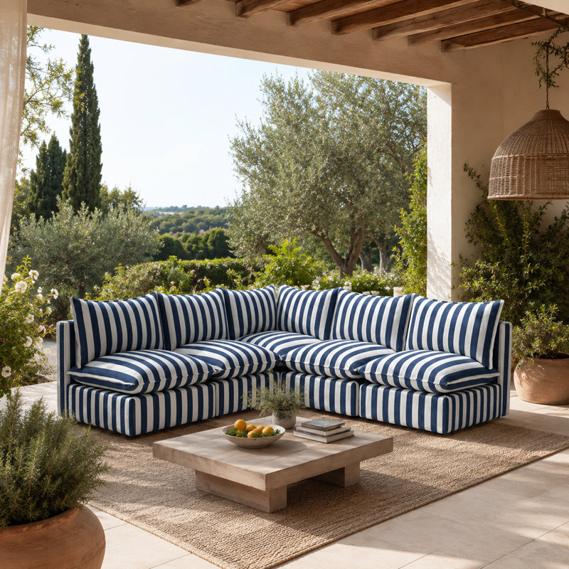 Sectional, 80" H x 208" W x 90" D, Symmetrical