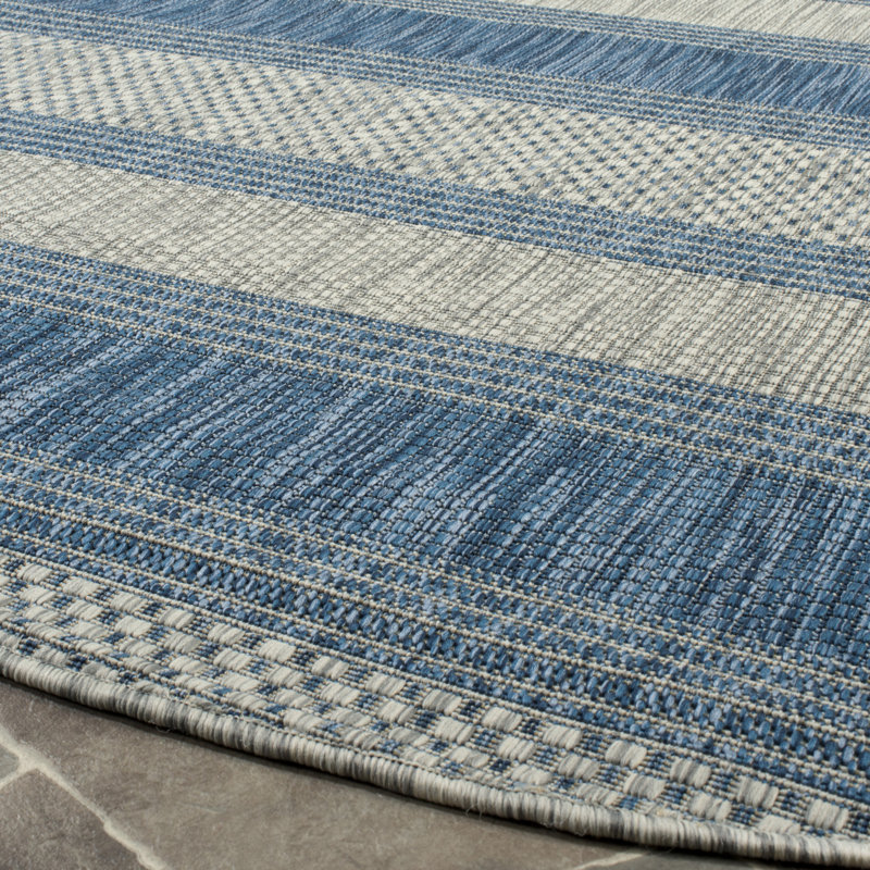 Tapis d'intérieur / extérieur à rayures Burnsville Performance, Tapis de couloir 2 pi 3 po x 6 pi 7 po