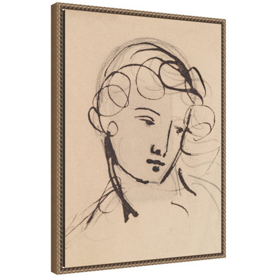 «Portrait Study Benjamin Robert Haydon» par Nostalgia Prints, reproduction d'art sur toile encadrée