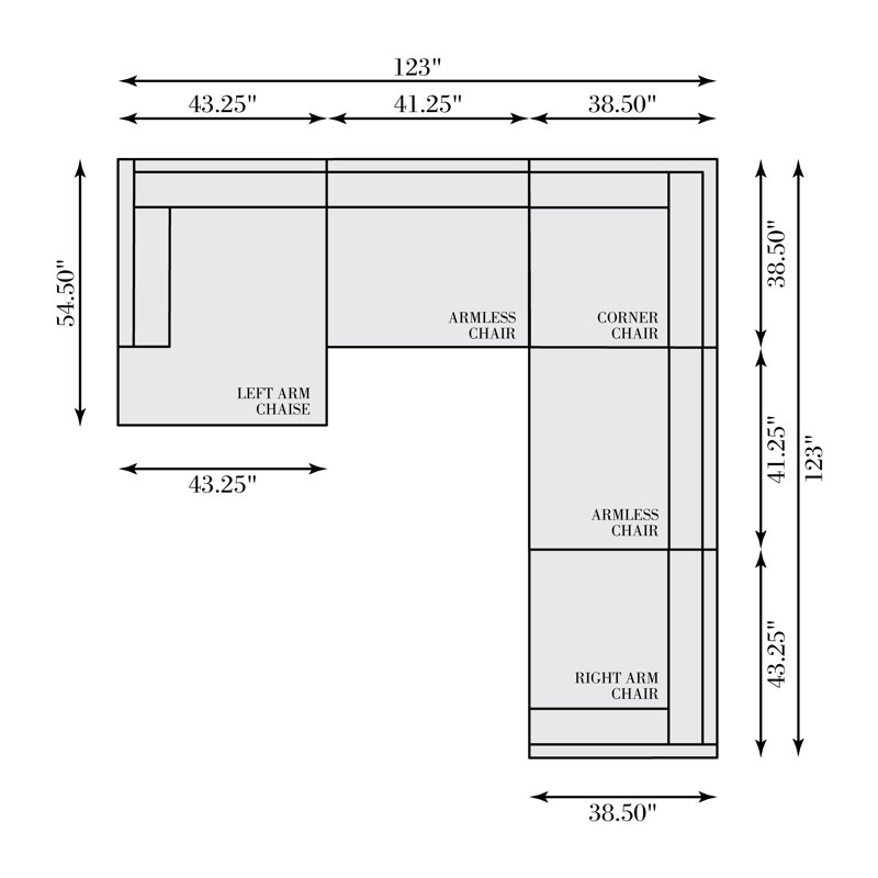 Parker Sectional, Left Hand Facing