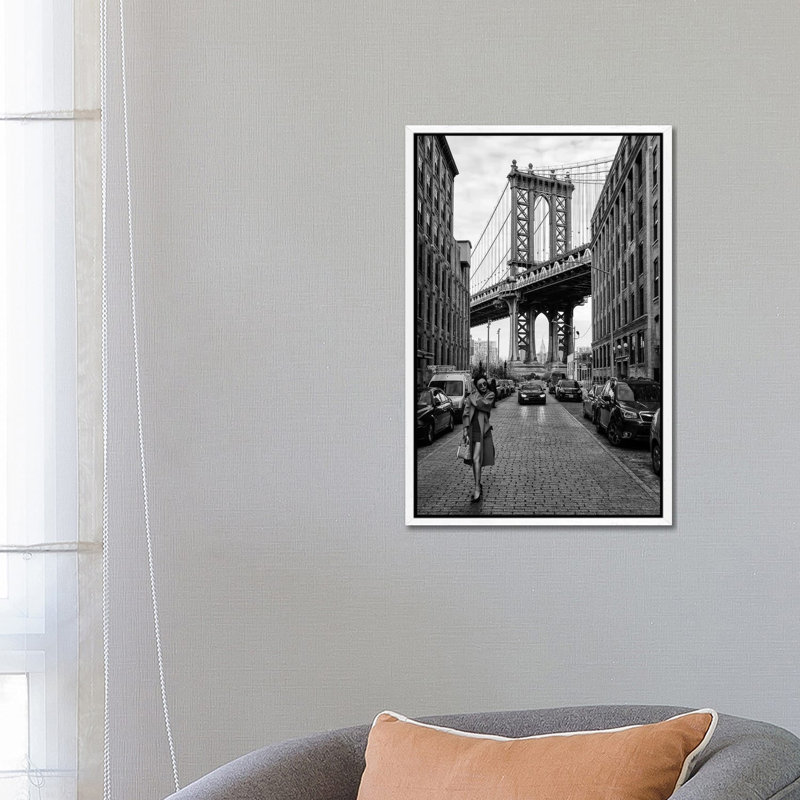 Oblivious by Robert Bolton - Print on Canvas, White Floater Framed, 66.04cm H x 45.72cm W x 3.81cm D