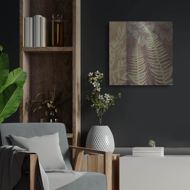 «Ferns-1» par Erin Clark, art mural en métal, H 24 po x l 24 po