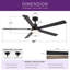 Ventilateur de plafond moderne 60 "avec éclairage et télécommande 3ccct-131415426-131451939