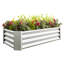 Pot de fleurs surélevé en métal argenté 421 pieds pour faire pousser des légumes, des fleurs et des herbes - Rouille simple à assembler-1628268019-1628268022