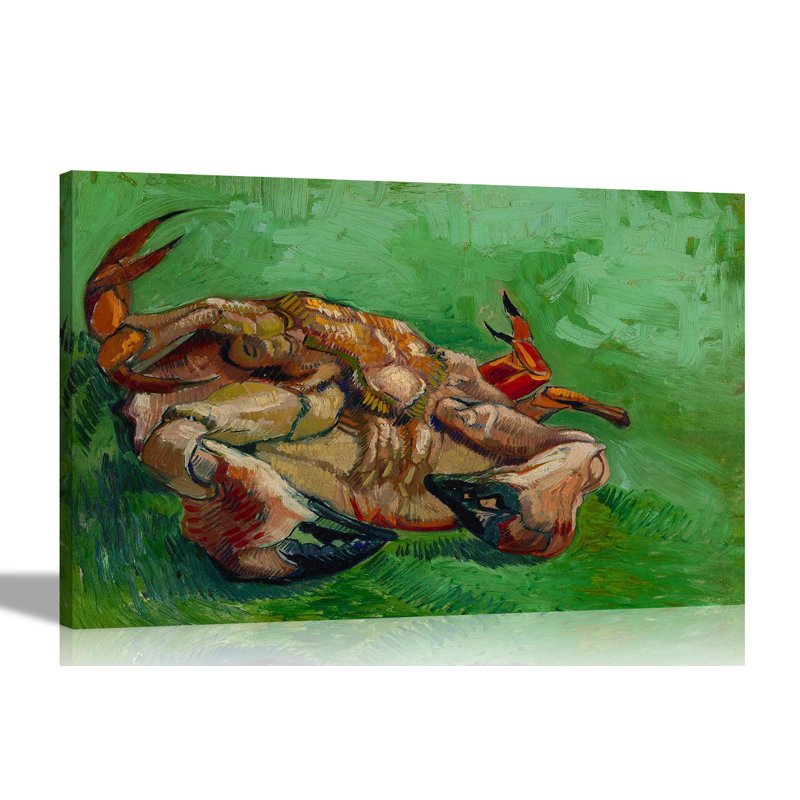 A Crab On It's Back by Vincent Van Gogh - Wrapped Canvas Painting, 60cm H x 86cm W x 18cm D