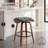Hudspeth Modern Upholstered Faux Leather 360° Swivel Wooden Stools（Set Of 4)-695136254