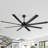 96 Inch Black Industrial DC Motor Ceiling Fan, Large Ceiling Fan With 8 Reversible Blades, 6-Speed Remote Control, Home Or Commercial Ceiling Fans For Porch/Garage/Shop-317992370