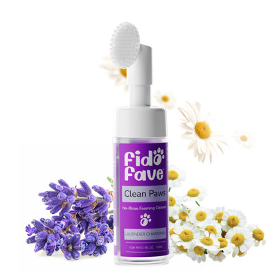 Lavender Chamomile No-Rinse Foaming Dog Paw Cleaner, 5-fl oz bottle