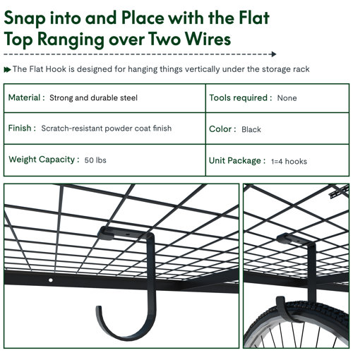 Rebrilliant Maryorie Steel Height -Adjustable Ceiling Mounted Rack ...