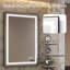 Miroir de salle de bain / de salle de bain à DEL à intensité variable et antibuée avec rétroéclairage, cadre en aluminium antirouille, verre HD-1079837205