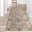 Hand-Knotted High-Quality Light Green and Cream Runner