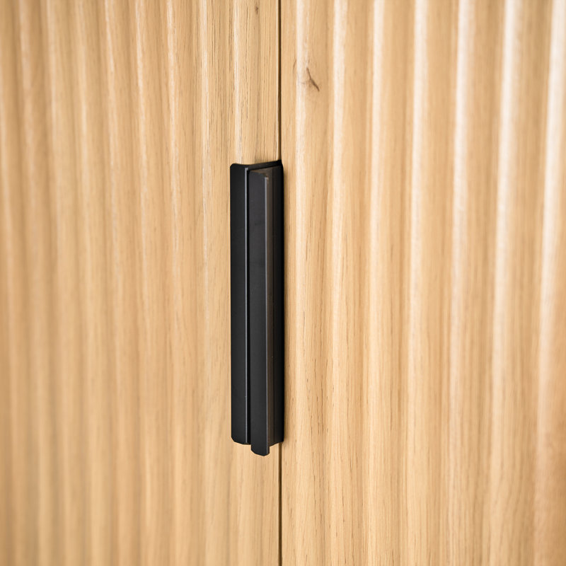 Armoire de rangement 72 po avec 3 tiroirs à clavier, 6 tablettes de porte réglables et un tiroir coulissant, Naturel