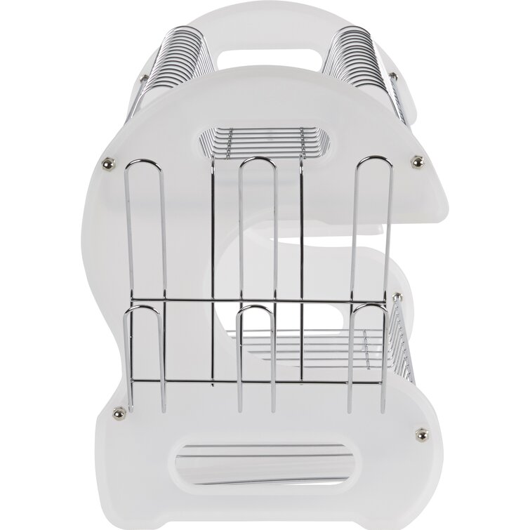 Maureen Acrylic 2 Tier Dish Rack Symple Stuff Color: White