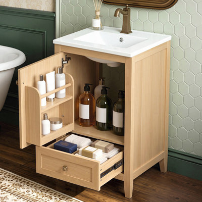 20'' Single Bathroom Vanity with Ceramic Top