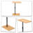 Modern and convenient adjustable height 360 degree swivel rectangle end table with cup holders and wine glass slots, phone and tablet slots for bedrooms, living rooms, and lounges