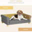 Elevated Pet , Dark Grey For Medium To Large Pets, Removable Cushion, Comfortable Seating Sleeping Bed, Grey, Soft & Relaxing Material