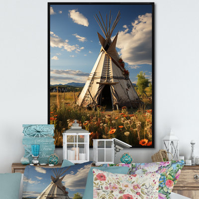 Corail beige naturel Tipi Serenitys Refuge Native Tipi Serenitys Refuge, reproduction d'art sur toile