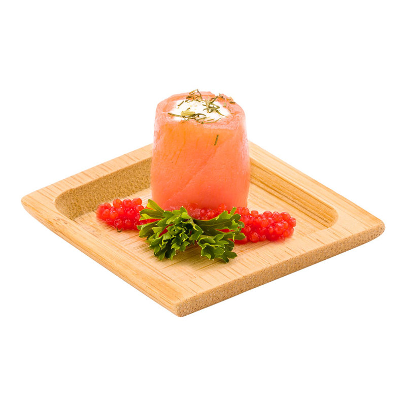 Restaurantware-2.5 Inch Mini Plates, 100 Carved Square Dessert Plates - For Appetizers, Hors d'oeuvres, And Bite-Sized Snacks, Sustainable, Bamboo Tiny Plates
