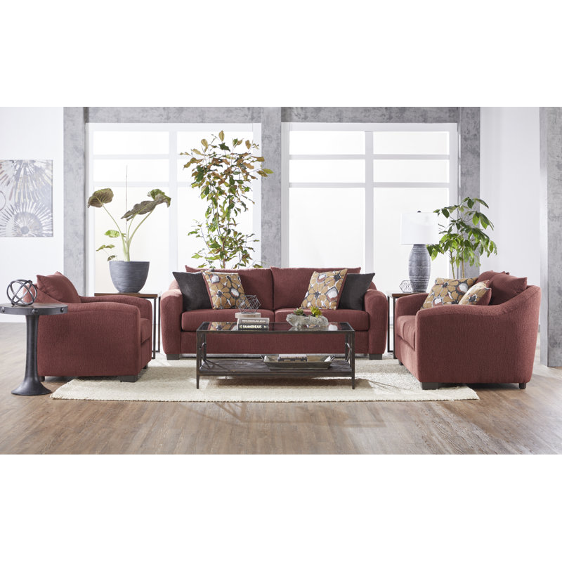 Chaise, Mélange de polyester rouge