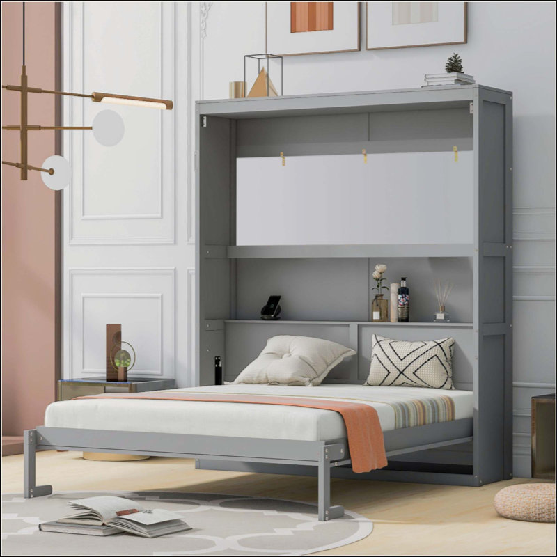Lit escamotable mural avec tablettes Murphy