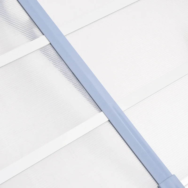 Armannai Door Canopy Polycarbonate, Grey/Clear