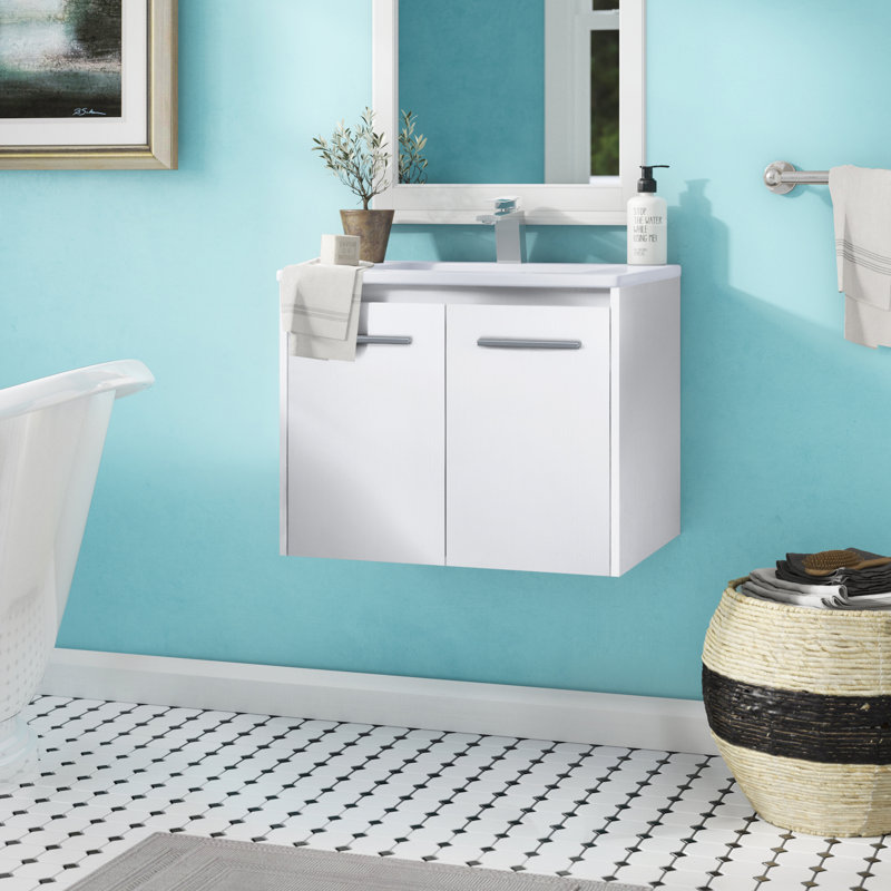Ensemble de meuble-lavabo simple 24 po Agostini, Blanc