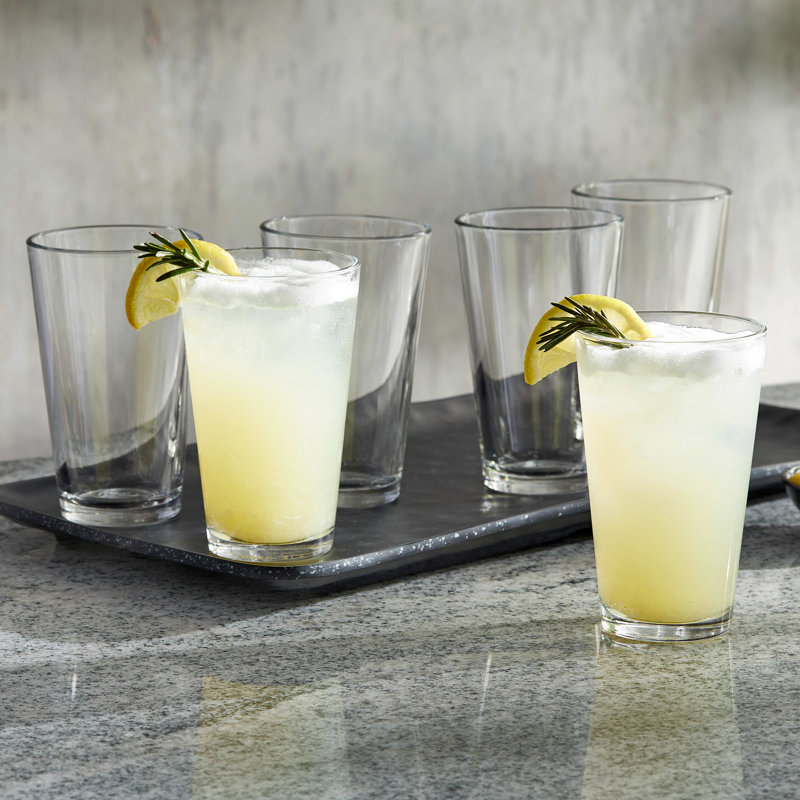 Clear Glass 12 Ounce Highball Drinking Glass Set