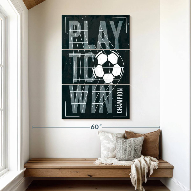 Plaque murale Kema Play To Win Soccer, H 50 po x l 32 po