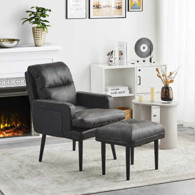 Abdirizak Faux Leather Accent Chair