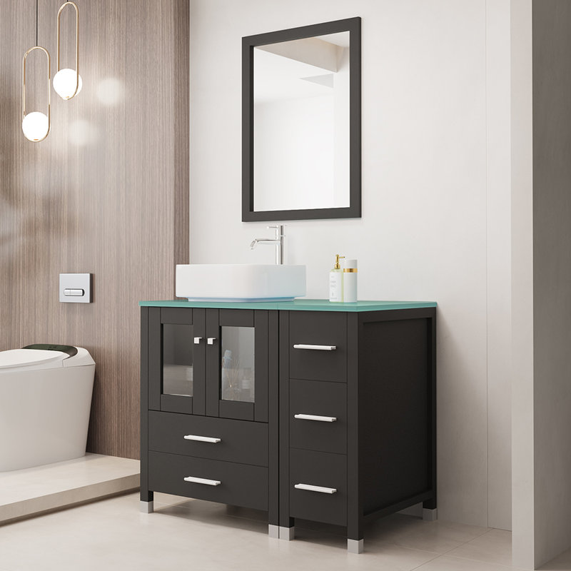 Meuble-lavabo simple l 36,6 po x P 21,7 po x H 29,5 po, Noir