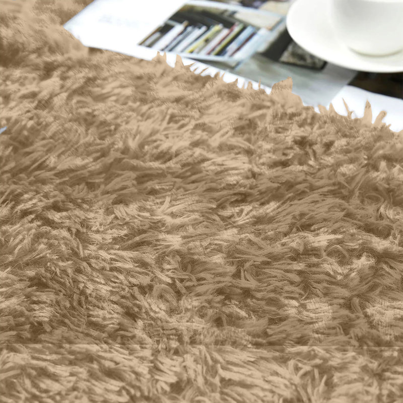 Soft Fluffy Living Room Large Area Rug, Rectangle 160 x 230 cm, Tye Dye Cream