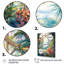 «Tropical Windows View Blooms 1», art mural floral abstrait-679056856-679056854