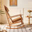 Chaise berçante moderne en bois massif-100224008