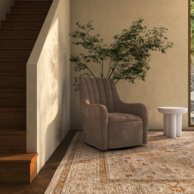 Chaise pivotante Sutton Cool, Brun froid