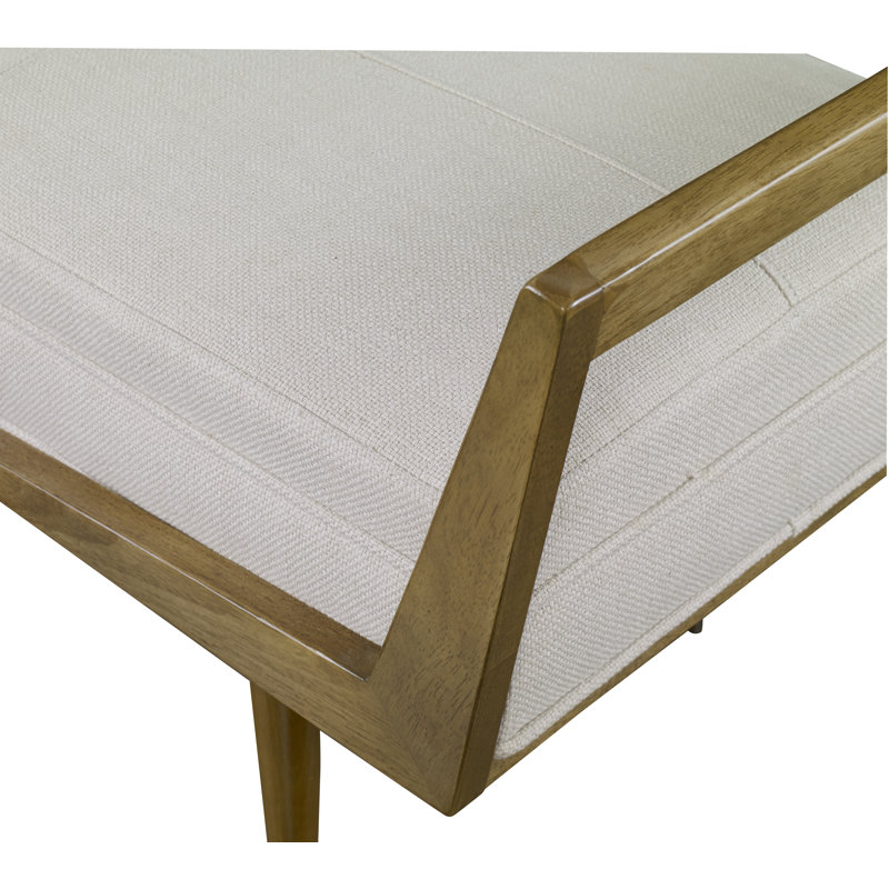 Bridport Polyester Blend Upholstered Bench, Ivory