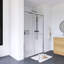 48 In. W X 72 In. H Double Sliding Semi-Frameless Shower Door In Chrome-109069747