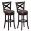 29 "Tabouret de bar pivotant 29" avec repose-pieds et structure en bois d'hévéa pour îlot de cuisine-1377740853