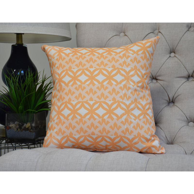 Housse et insert de coussin carré Nantucket, Jaune, H 16 po x l 16 po