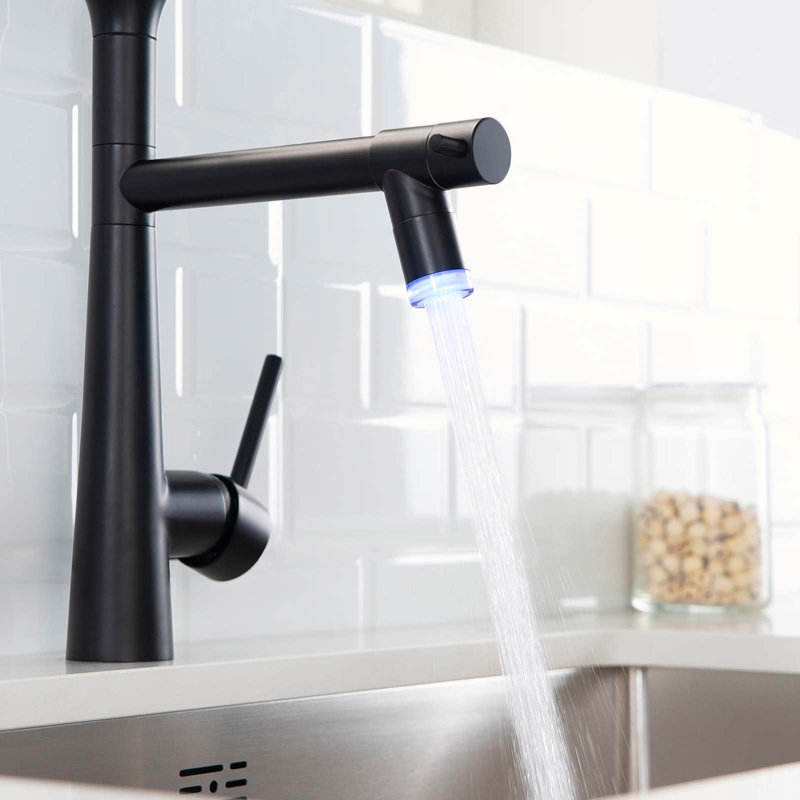 HOOSENG Pull Down Touch Kitchen Faucet, Matte Black