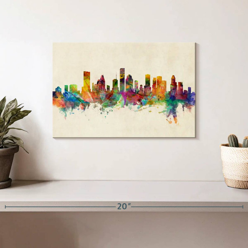 Skyline de Sirci Houston au Texas III, H 8 po x l 12 po