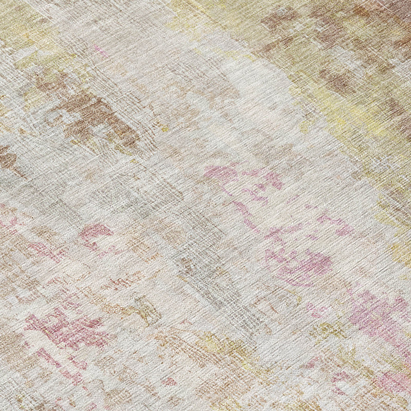 Tapis d'intérieur / extérieur lavable brun Verentha , 10 pi x 14 pi