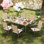 Ensemble de table de salle à manger 7 pièces avec 6 fauteuils empilables