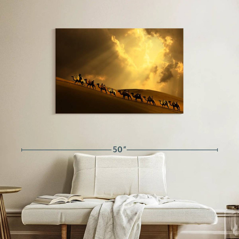 Brampt Camel Caravan Uphill, 26" H x 39" W