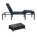 Loressa Adjustable Bed Base - Three Fold-TXL-Motorized Head and Foot Incline - Twin LX, 78.3'' L x 36.2'' W x 14.2'' H, and 1pcs Under Bed Storage With Wheels