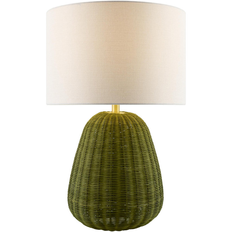 Ollie Table Lamp, Green, White