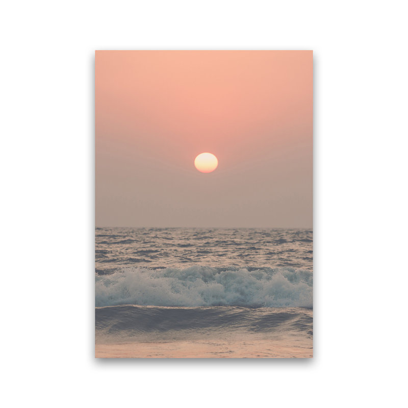 Pink Beach Sunset by Victoria Frost - Print, 42cm H x 30cm W x 1cm D, Unframed